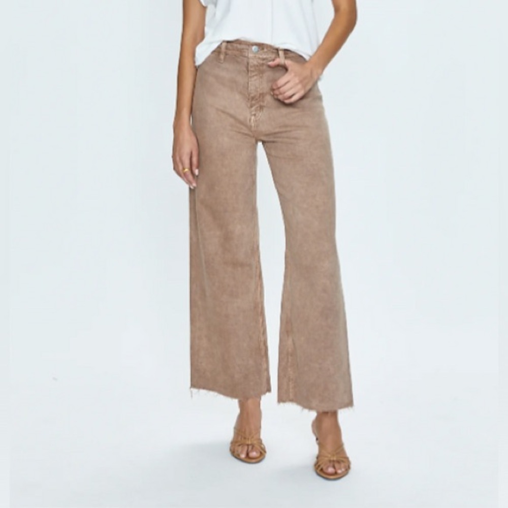 Pistola Penny High-Rise Wide Leg in Cashew Sz 25